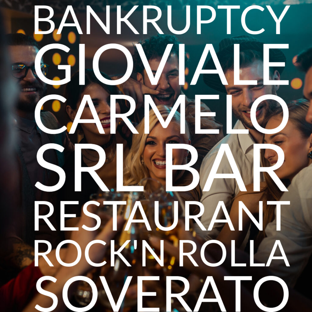 FAILURE GIOVIALE Carmelo Srl. BAR RESTAURANT ROCK'N ROLLA Soverato